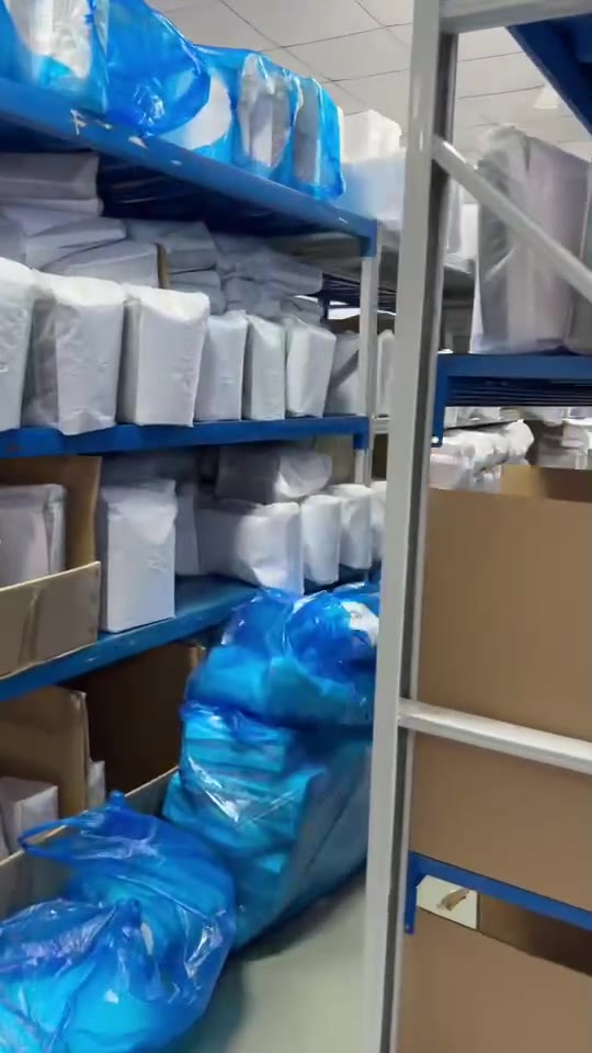 Warehouse cartons and packed handbags ready for shipment in Guangzhou